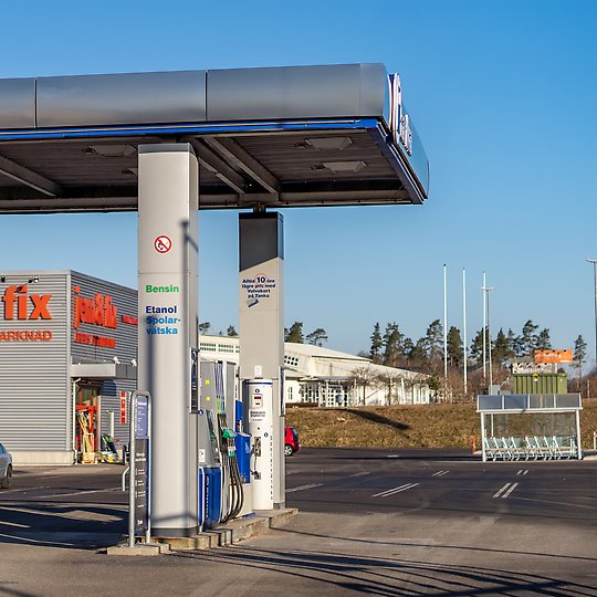 En bensinstation i Sölvesborg.