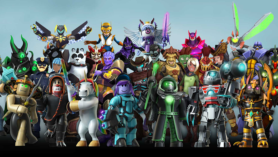 Bild på de interaktiva digitala figurerna i spelet Roblox.